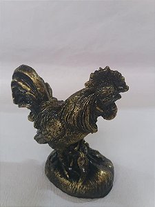 Estatua Galo - Gesso Pequeno dourado