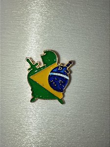 Pin Demolay Brasil Esmaltado com Bandeira