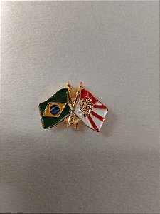 Pin Bandeiras Dourado