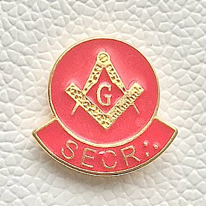 Pin secretario vermelho