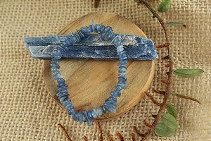 Pulseira Cianita Azul - Cascalho