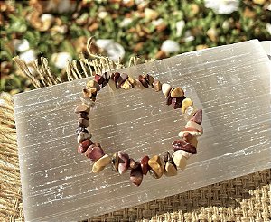 Pulseira Jaspe Moukaita - Cascalho