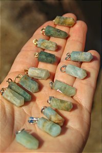 Pingente Água Marinha - Obelisco Mini