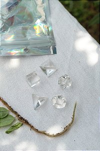 Kit sólidos platônicos / Quartzo Cristal