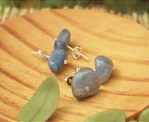 Brinco Sutil - Quartzo Azul