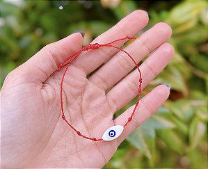 Pulseira Kabbalah 7 Nós - Olho Grego