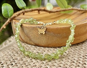 Pulseira Peridoto - Dourada