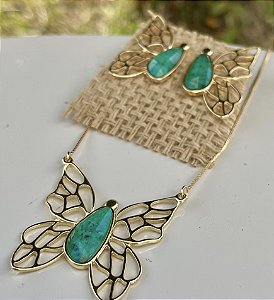 Conjunto Borboleta - Esmeralda