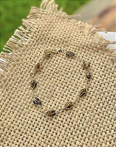 Pulseira Olho de Tigre - Dourada