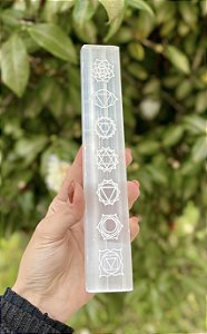 Placa de Selenita Branca - 7 Chakras