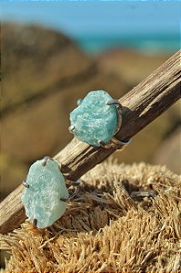 Anel Água Marinha - Prata