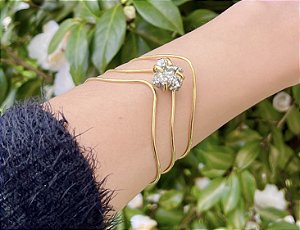 Bracelete Pirita - Dourado