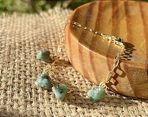 Pulseira Esmeralda - Dourada