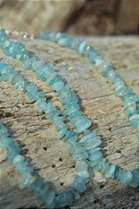 Gargantilha Água Marinha - Prata