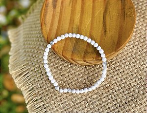 Pulseira Howlita Branca 4mm