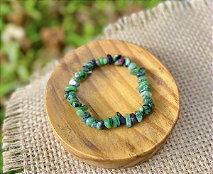 Pulseira Zoisita com Rubi - Cascalho
