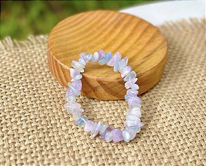 Pulseira Ametista + Água Marinha / Cascalho