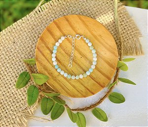 Pulseira Amazonita - Prata