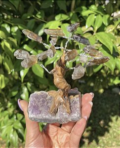 Árvore da Felicidade - Ametista com Citrino