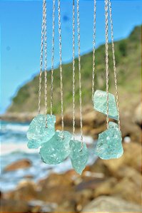 Colar Água Marinha - Prata