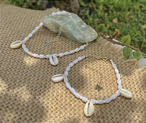 Tornozeleira Madrepérola com Búzios