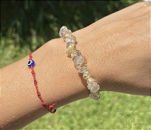 Pulseira Quartzo Rutilado - Cascalho Pequeno