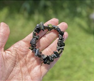 Pulseira Turmalina Verde - Cascalho