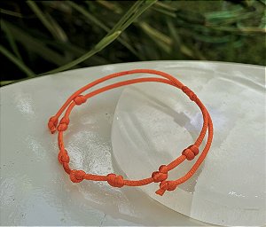 Pulseira Kabbalah 7 nós - Laranja