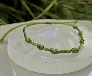 Pulseira Kabbalah 7 nós - Verde