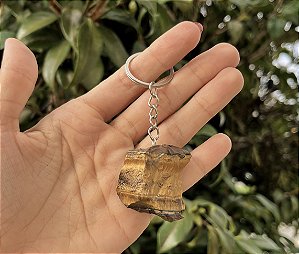 Chaveiro Proteção - Olho de Tigre Bruto