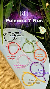 Kit Pulseiras Kabbalah 7 Nós