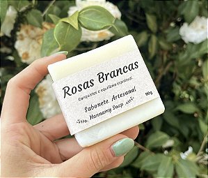 Sabonete Artesanal - Rosas Brancas