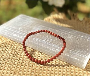 Pulseira Jaspe Vermelha 4mm