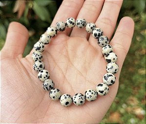 Pulseira Jaspe Dálmata - 8mm