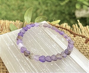 Pulseira Ametista - Coração
