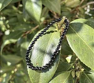 Pulseira Turmalina Negra - 4mm