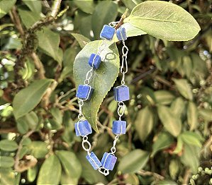 Pulseira Quartzo Azul - Dourada
