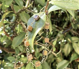 Pulseira Olho de Tigre - Dourada