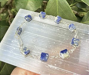 Pulseira Sodalita - Prata