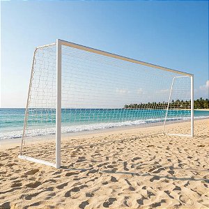 Trave de futebol de areia 5,00 x 2,20 x 1,00 4 polegadas