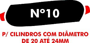 A - Camisa molhadora tipo MOLETOM N10 para cilindros com diâmetro de 20 a 24 mm