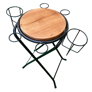 Mesa Petisqueira Dobrável para Área Gourmet Tema Amstel Sudeste Rústico