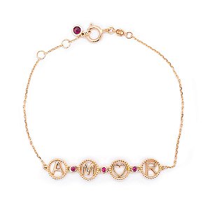 PULSEIRA AMOR COM RUBIS