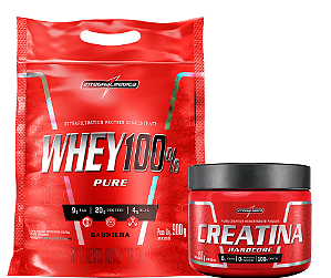 COMBO: 100% Whey Pure 900g Refil + Creatina 150g 100% Pura Integralmeica