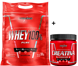 COMBO: 100% Whey Pure 900g Refil + Creatina 300g 100% Pura Integralmeica