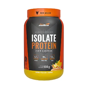 Isolate Protein Zero lactose 900g New Millen. Proteina da Carne (Sabor Pessego com Manga)
