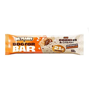 Barra de Proteína I Doctor Bar - Sabor Cookies & Cream (62g)