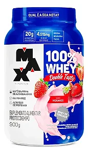100% Whey Double Tasty I Max Titanium - Sabor: Morango (900g)