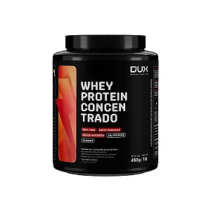 Whey Protein Concentrado - Pote 450g Morango Dux