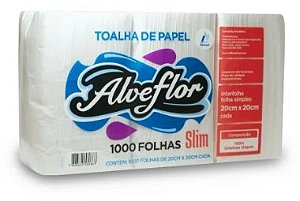 Papel Toalha Inter.fs  100% Cel Alveflor slim 20X20 c/1000